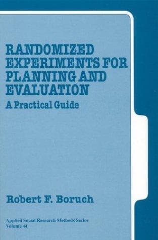Tapa de Randomized experiments for planning and evaluation