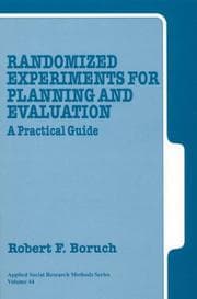 Tapa de Randomized experiments for planning and evaluation