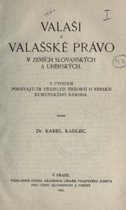 Tapa de Valasi a valasské právo v zemích slovanských a uherských