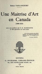 Tapa de Une maîtrise d'art en Canada (1800-1823)