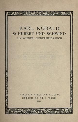 Tapa de Schubert und Schwind