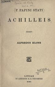 Tapa de P. Papini Stati Achilleis, edidit Alfredus Klotz