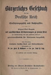 Tapa de Bürgerliches Gesetzbuch für deutsche Reich