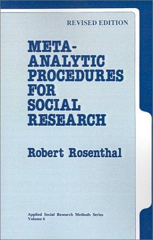 Tapa de Meta-analytic procedures for social research