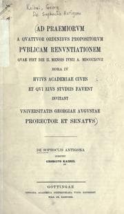 Tapa de De Sophoclis Antigona