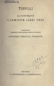 Tapa de Tibulli aliorumque Carminum libre tres