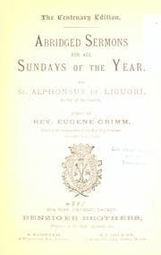 Tapa de Abridged sermons for all Sundays of the year