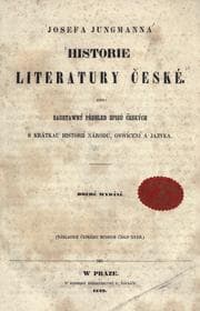 Tapa de Josefa Jungmanna Historie literatury ceské