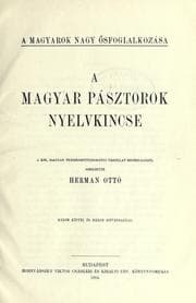 Tapa de A magyar pásztorok nyelvkincse
