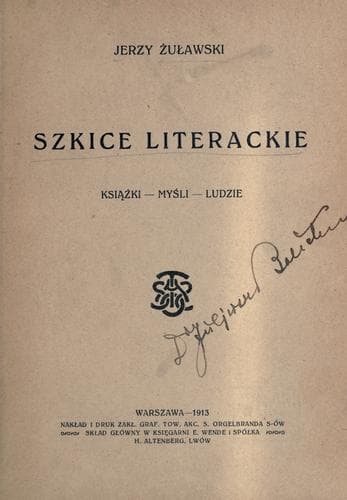 Tapa de Szkice literackie