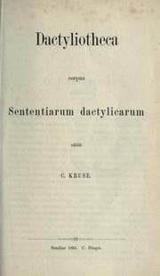 Tapa de Dactyliotheca corpus sententiarum dactylicarum