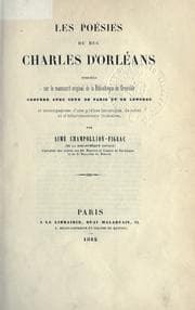 Tapa de Les poésies ; du Duc Charles d'Orléans ..