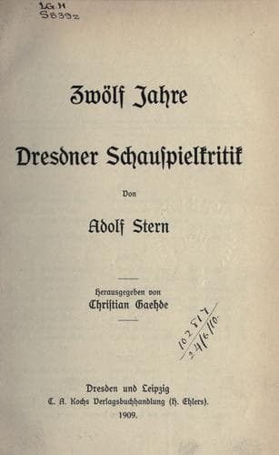 Tapa de Zwölf Jahre Dresdner Schauspielkritik
