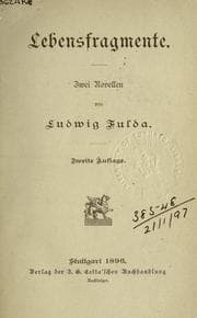 Tapa de Lebensfragmente