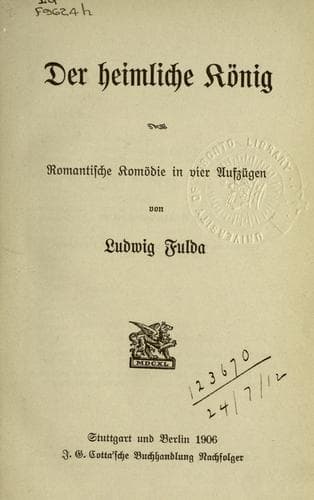 Tapa de Der heimliche König