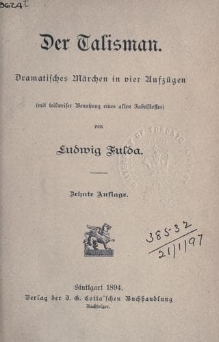 Tapa de Der Talisman
