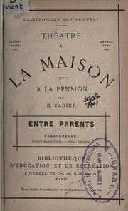 Tapa de Théâtre à la maison et à la pension