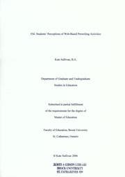 Tapa de ESL students' perceptions of web-based prewriting activities