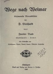 Tapa de Wege nach Weimar