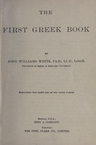 Tapa de The first Greek book