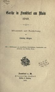 Tapa de Goethe in Frankfurt am Main 1797