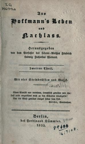 Tapa de Aus Leben und Nachlass