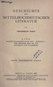 Tapa de Geschichte der mittelhochdeutschen Literatur