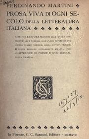 Tapa de Prosa viva di ogni secolo della letteratura italiana