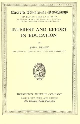 Tapa de Interest and effort in education