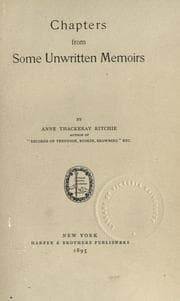Tapa de Chapters from some unwritten memoirs