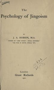 Tapa de The psychology of jingoism