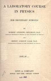 Tapa de A laboratory course in physics for secondary schools