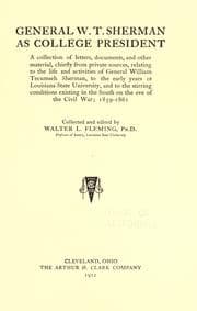 Tapa de General W.T. Sherman as college president