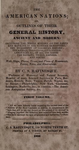 Tapa de The American nations