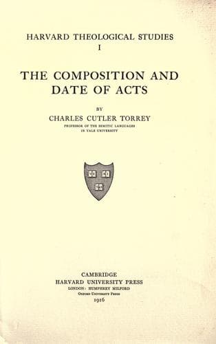 Tapa de The composition and date of Acts