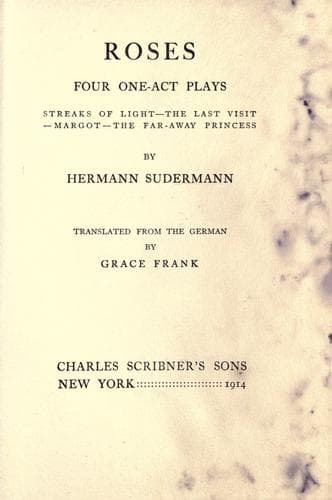 Tapa de Roses, four one-act plays