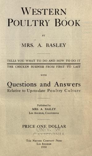 Tapa de Western poultry book