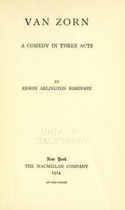 Tapa de Van Zorn, a comedy in three acts