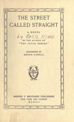 Tapa de The street called Straight