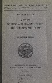 Tapa de A study of base and bearing plates for columns and beams