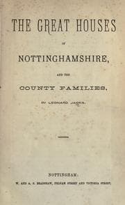 Tapa de The great houses of Nottinghamshire and the county families