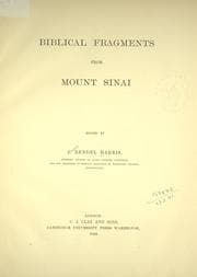 Tapa de Biblical fragments from Mount Sinai