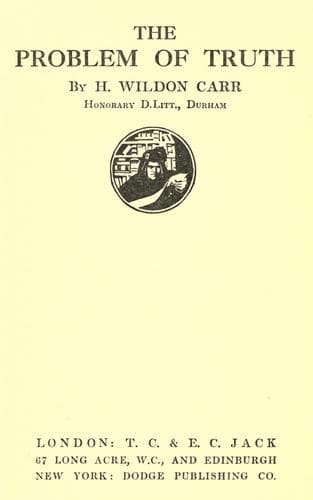 Tapa de The problem of truth