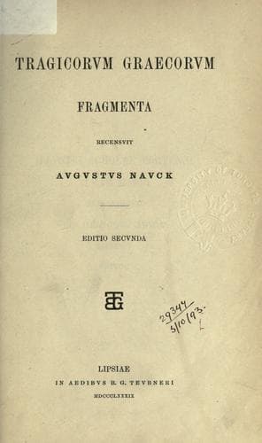 Tapa de Tragicorum graecorum fragmenta