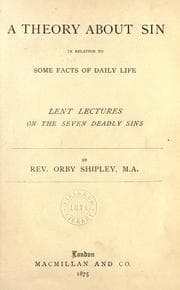 Tapa de A theory about sin