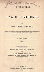 Tapa de A treatise on the law of evidence