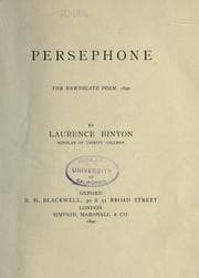 Tapa de Persephone