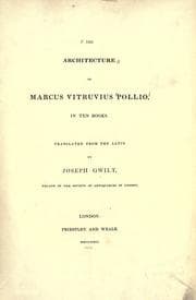Tapa de The Architecture of Marcus Vitruvius Pollio, in ten books