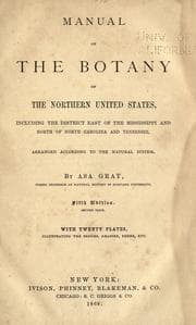 Tapa de Manual of the botany of the northern United States