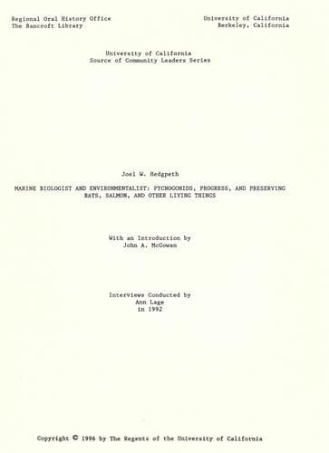 Tapa de Marine bioligist and environmentalist